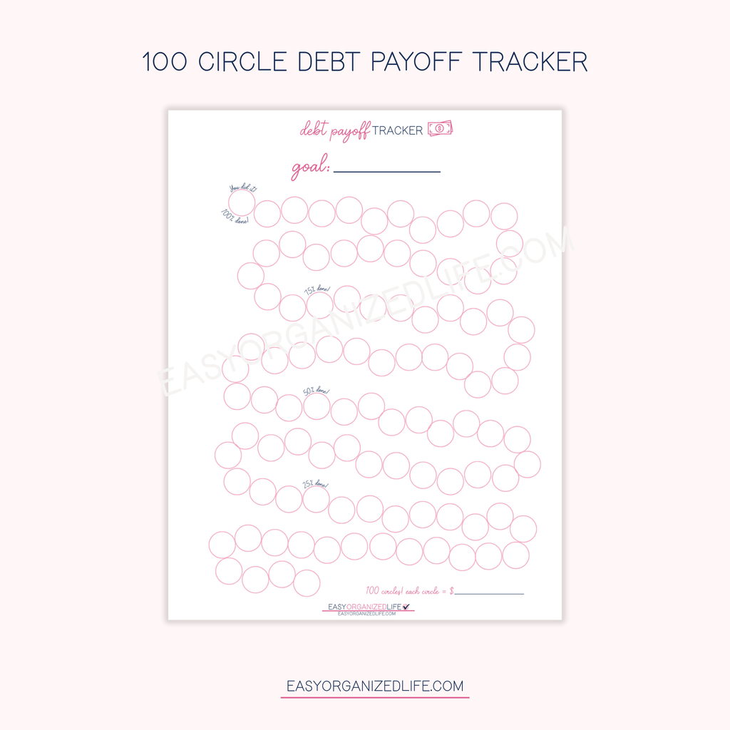 Debt Payoff Tracker | Pink | Printable