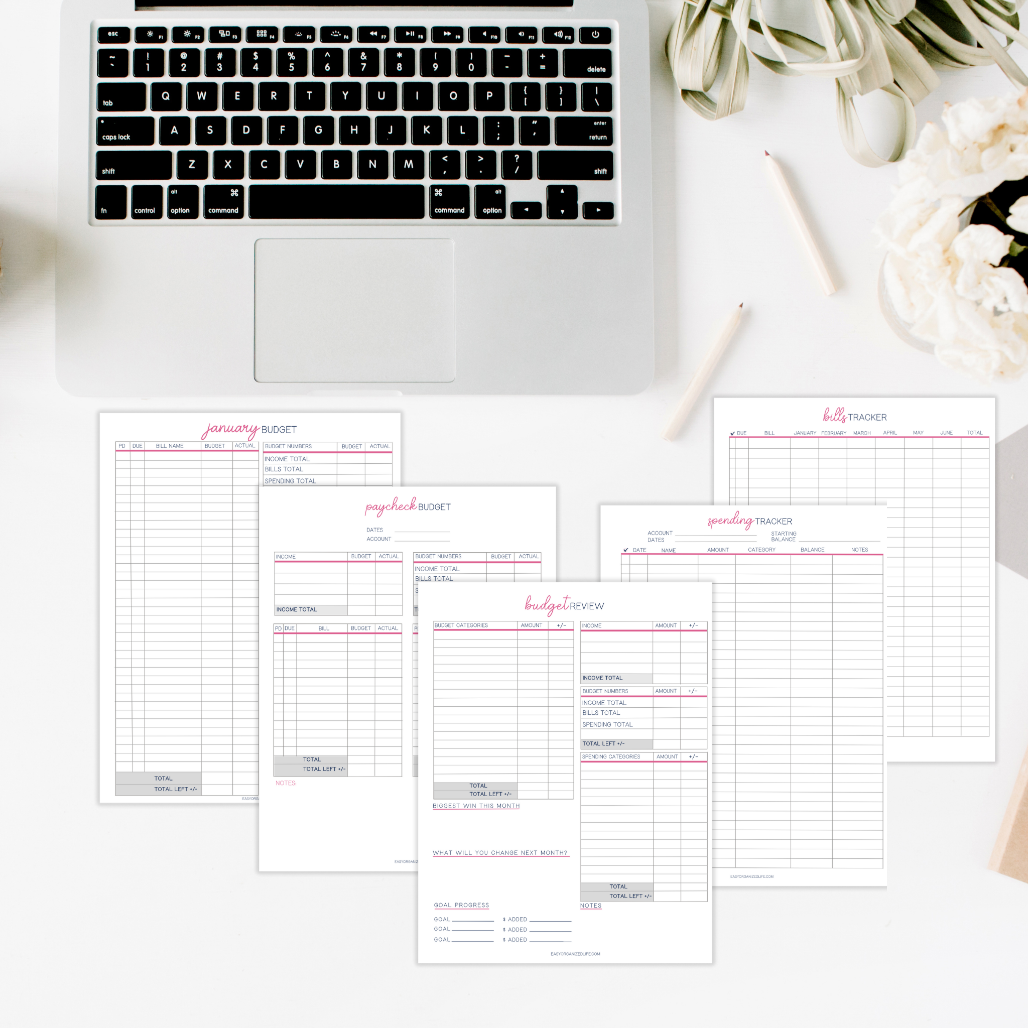 Paycheck Budget Planner | Pink | Printable