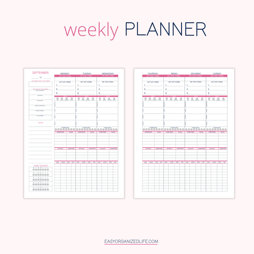 Chronic Illness Health Printable Planner | Medical Binder