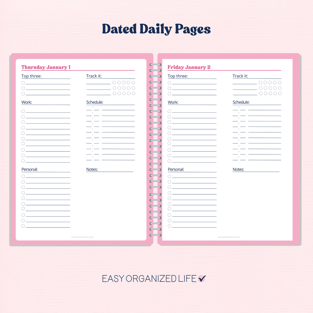 2026 Dated Daily Printable Planner | Disc Planner | Work Planner | Daily To-Do
