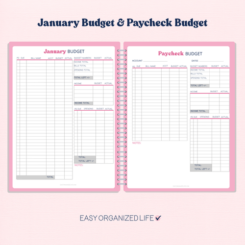 2026 Daily & Paycheck Budget Planner Bundle