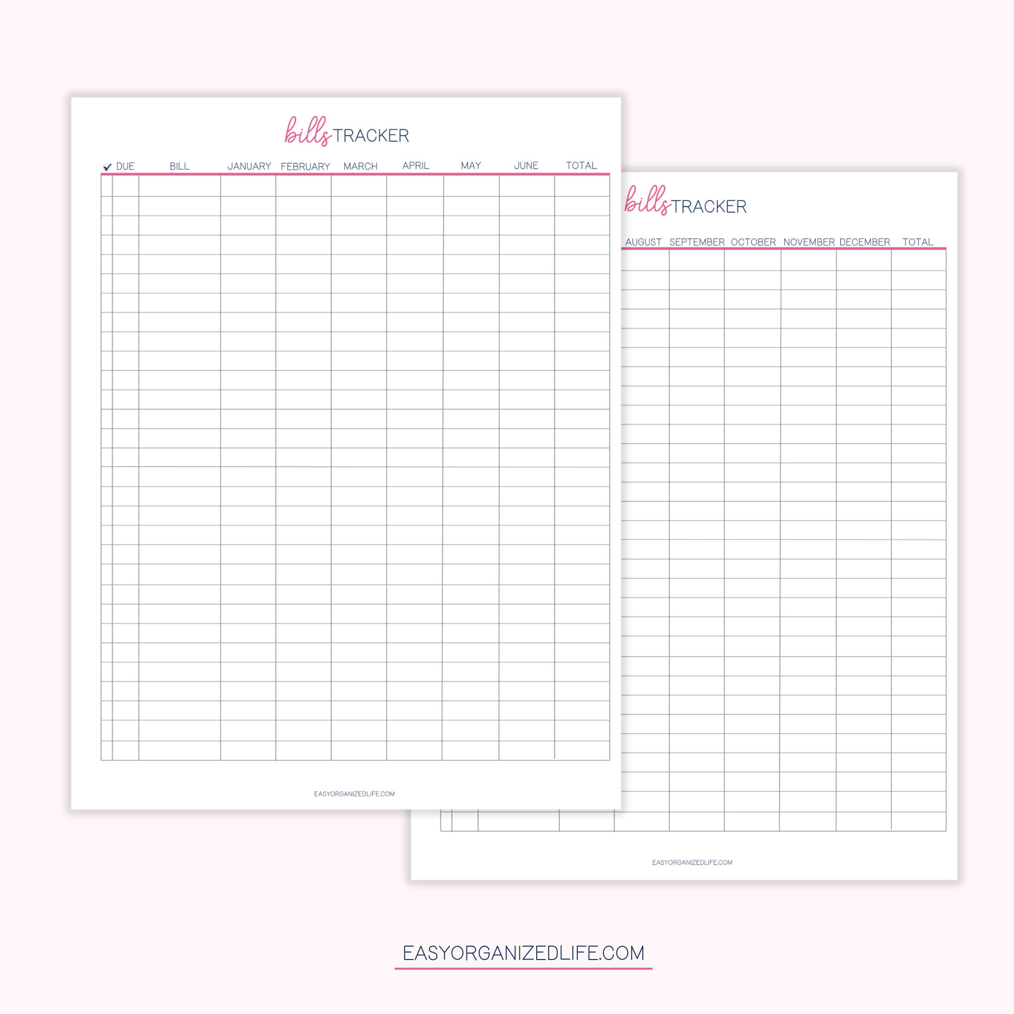 Paycheck Budget Planner | Pink | Printable