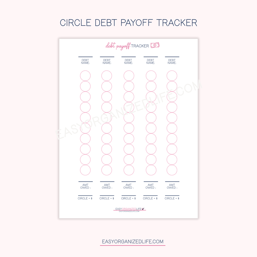 Debt Payoff Tracker | Pink | Printable