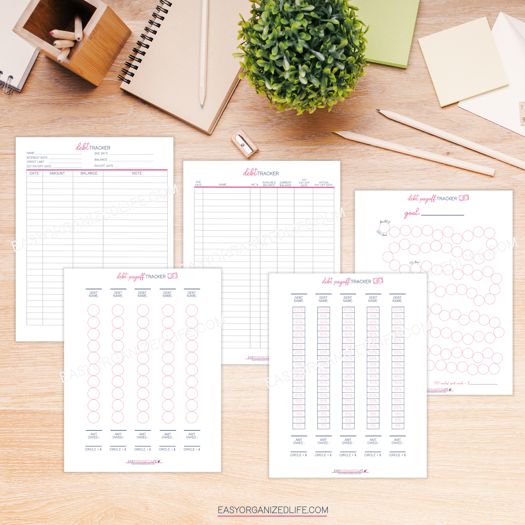 Debt Payoff Tracker | Pink | Printable