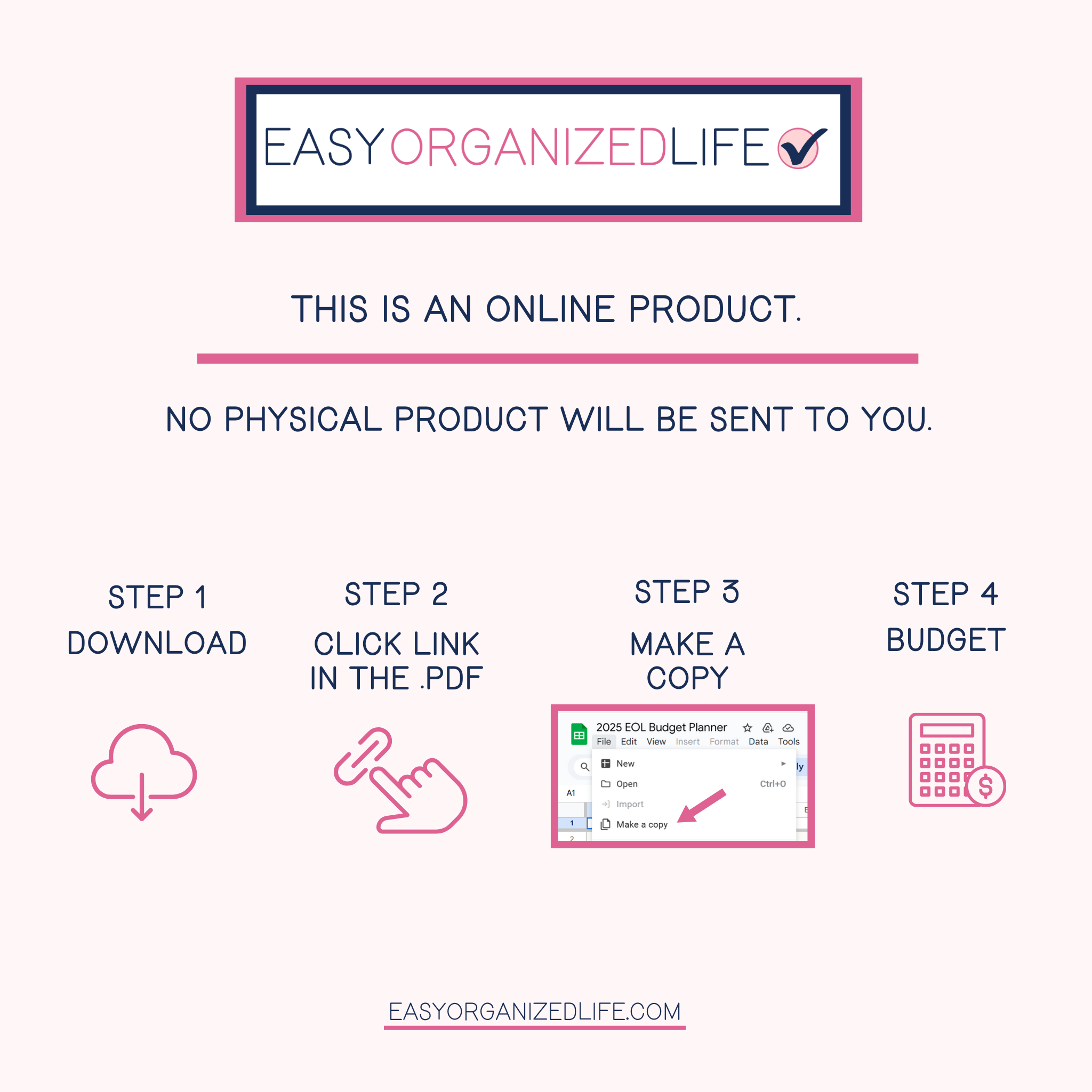 Debt Payoff Tracker | Google Sheets | Pink