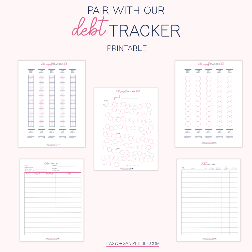 Debt Payoff Tracker | Google Sheets | Pink