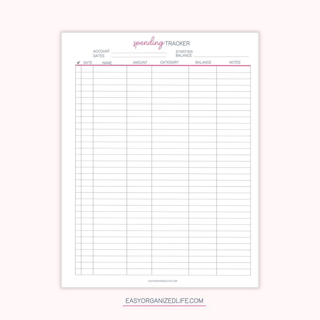 Paycheck Budget Planner | Pink | Printable
